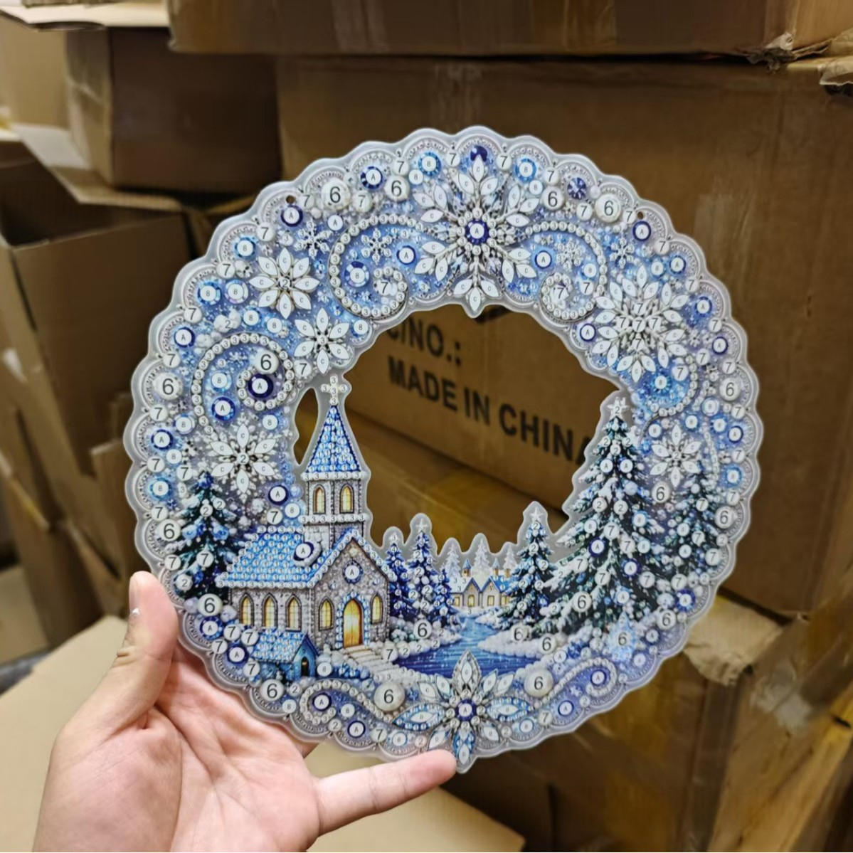 Christmas Diamond Painting Wreath Kit 2