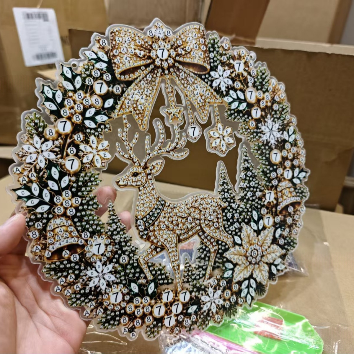 Christmas Diamond Painting Wreath Kit 5