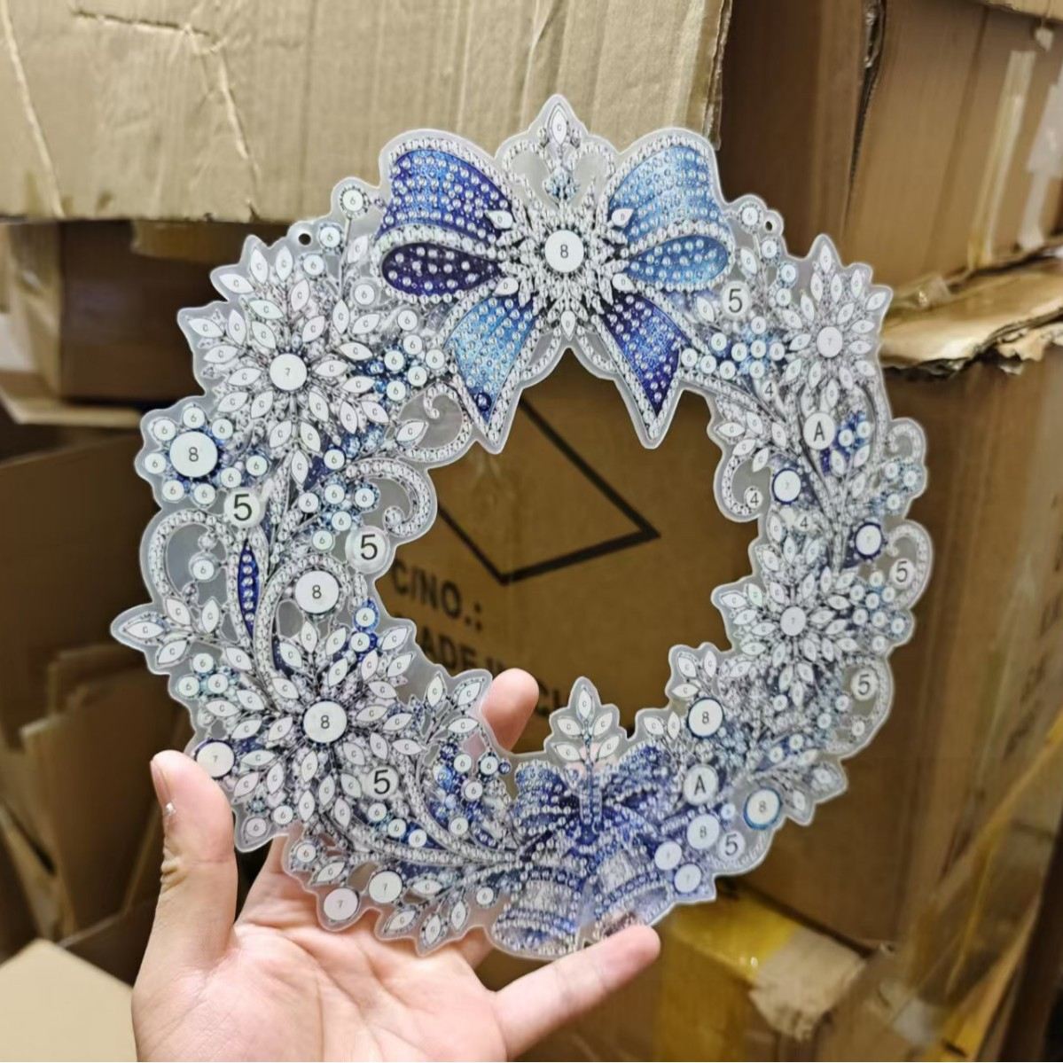 Christmas Diamond Painting Wreath Kit