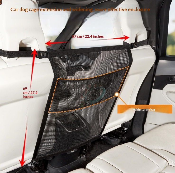 Thickened Rear-Seat Anti-Scratch Pet Barrier For Cars - Thickened Rear-Seat Anti-Scratch Pet Barrier For Cars Black Double Layers 69x56cm