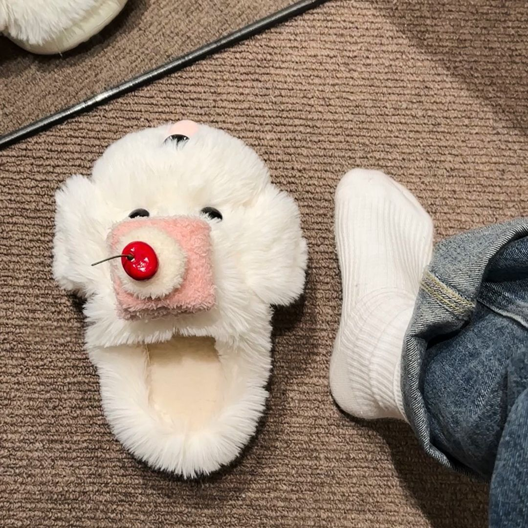 Warm Lined Cotton Slippers For Indoor And Outdoor Wear