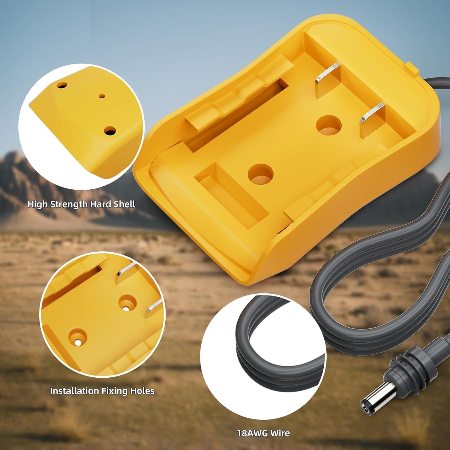 Connecting Cable External Battery Power Supply With Cable Adapter