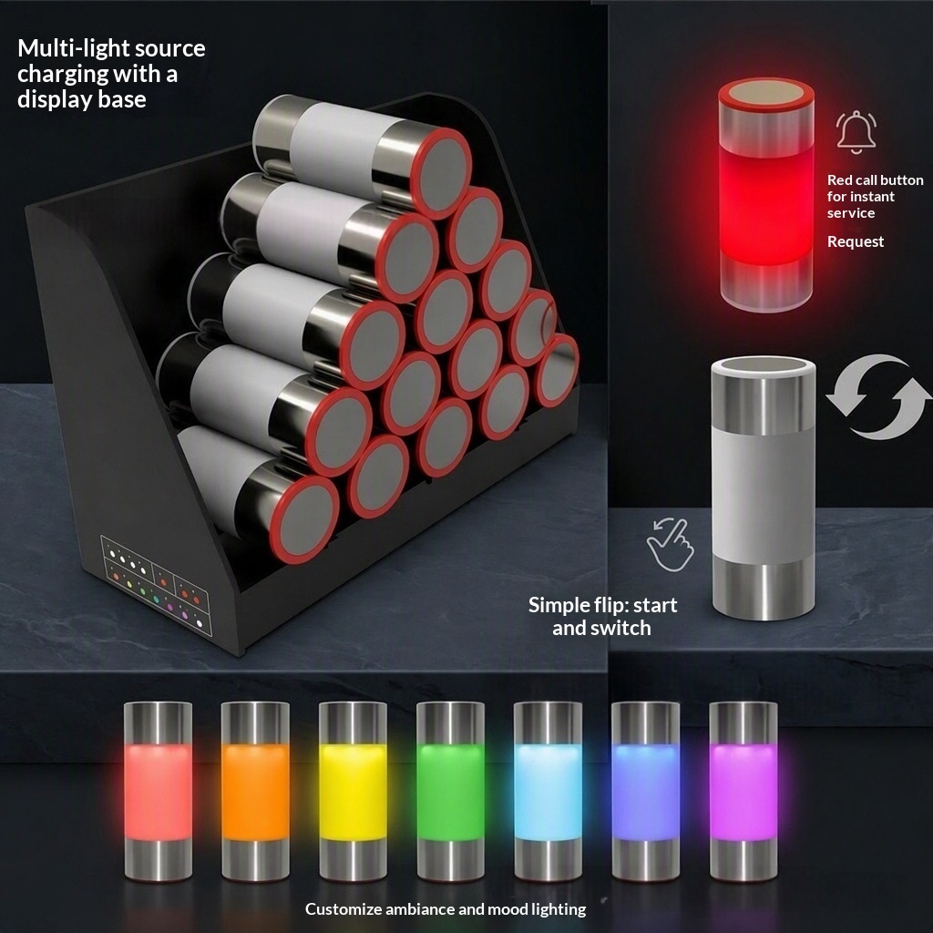 Creative Outdoor Flip Table Lamp RGB Quiet Bar Wireless Charging Small Night Lamp