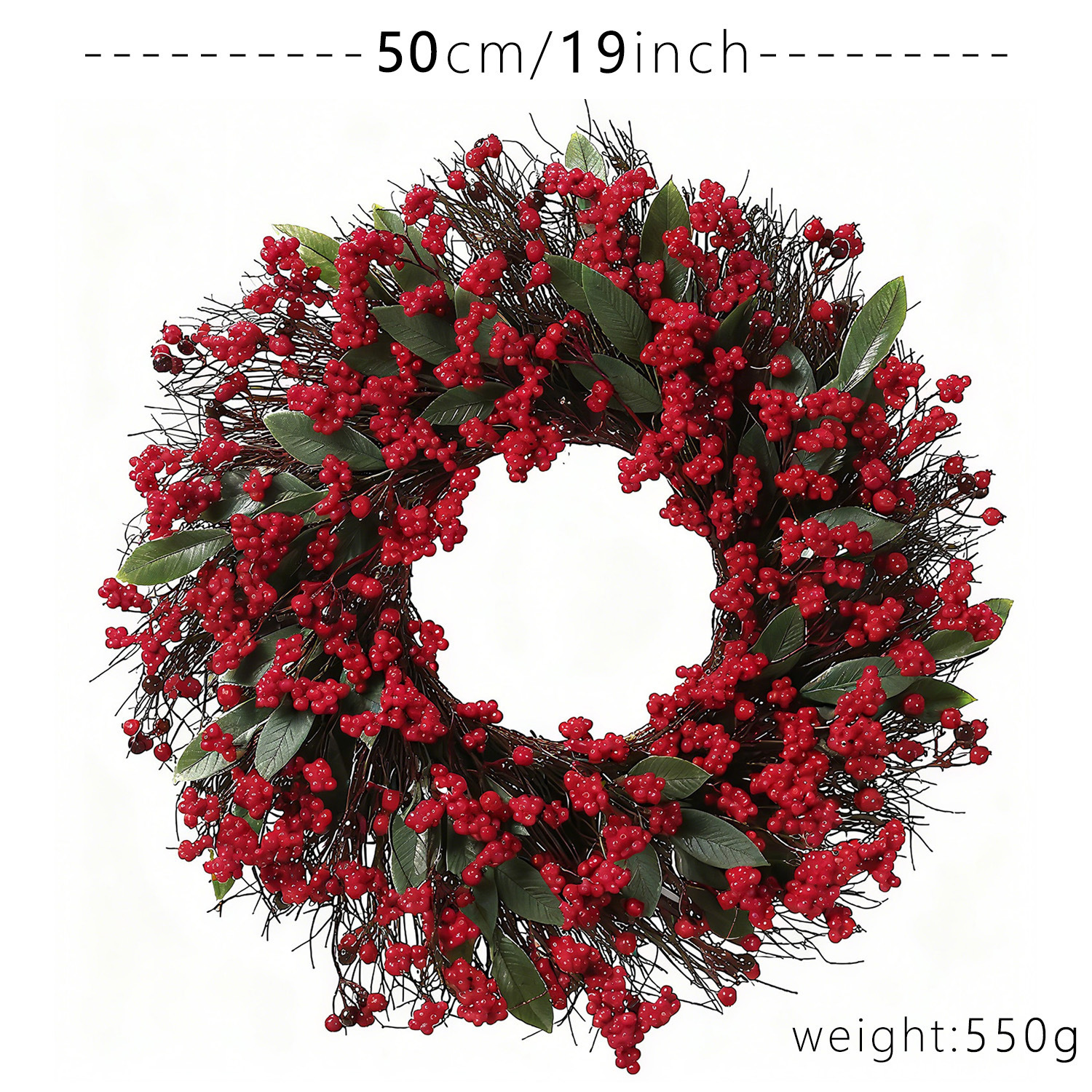 Artificial Holly Berry Wreath, picture 6 of 6