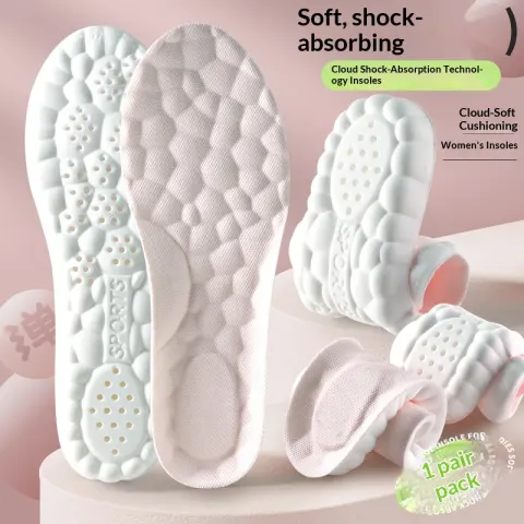 Shock-absorbing Sweat-wicking and Deodorizing Insoles