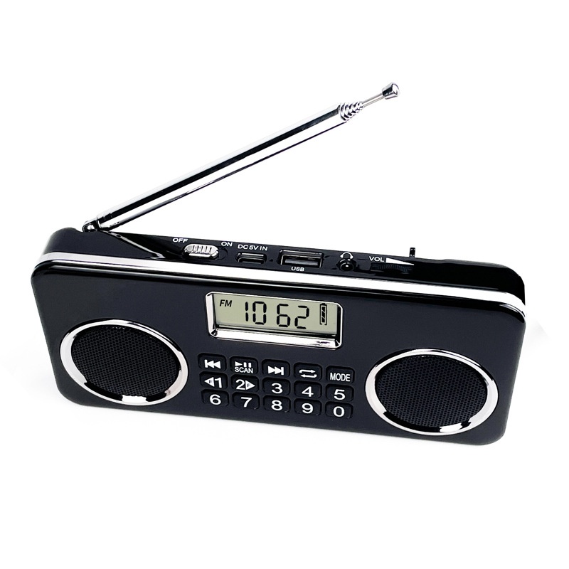 Portable Rechargeable Dual-speaker Bluetooth Multi-function Radio For Seniors