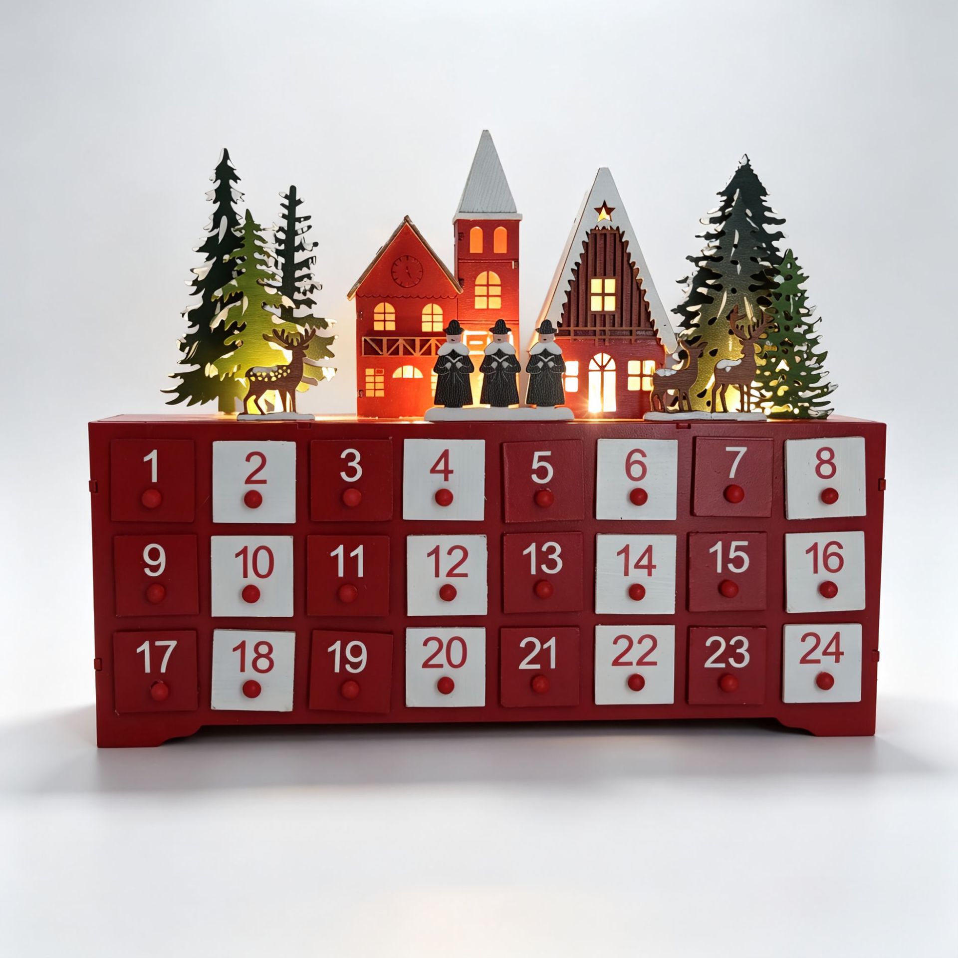 Wooden Advent Calendar 24 Slot, picture 2 of 3