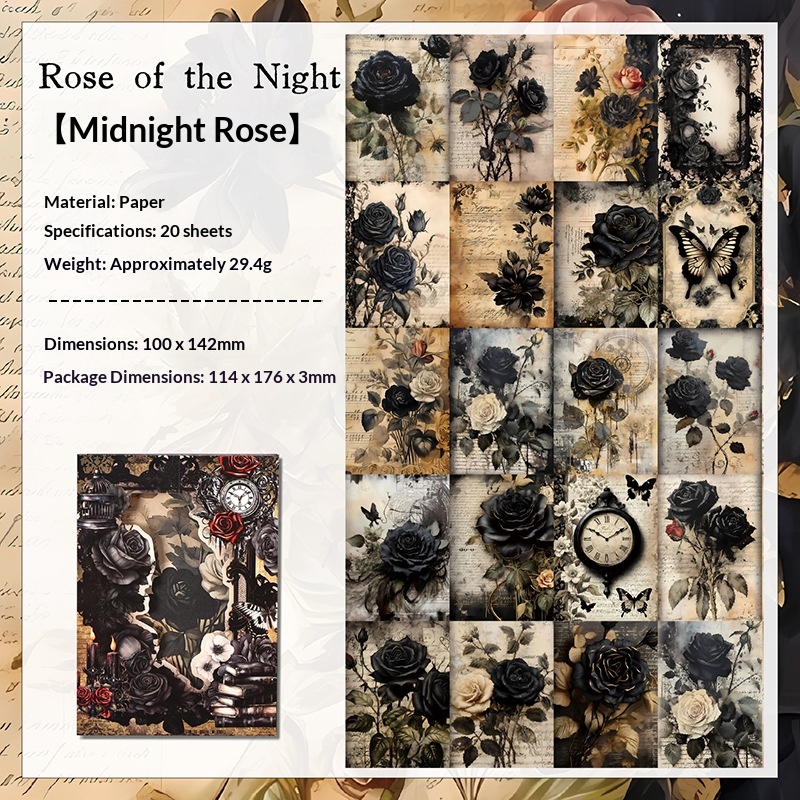 Retro-style Paper Roses For Background Embellishment And Journaling 5