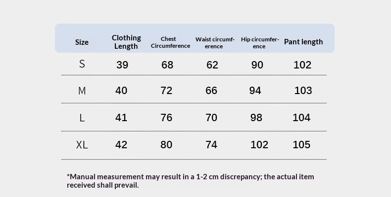 Polka-dot trim crop top and trouser set size chart for S to XL