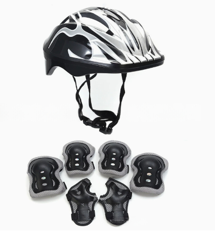 Roller Skating Protective Gear Set Helmet Skateboard Sports Knee Pads Skater Helmet
