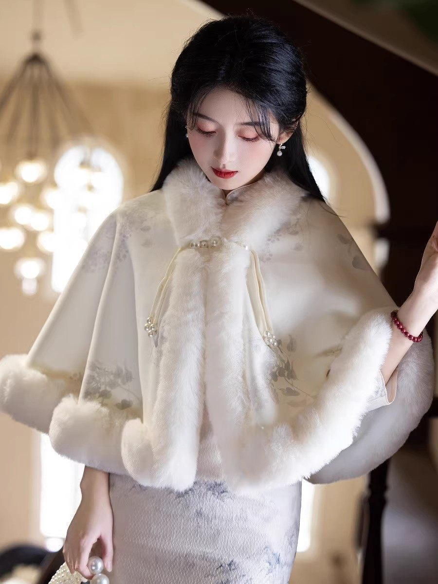 Mothers Wedding Dress Cheongsam Shawl Coatthick 4