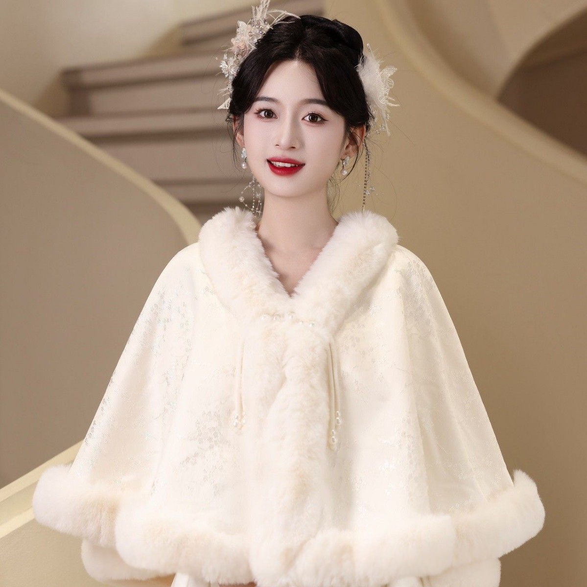 Mothers Wedding Dress Cheongsam Shawl Coatthick