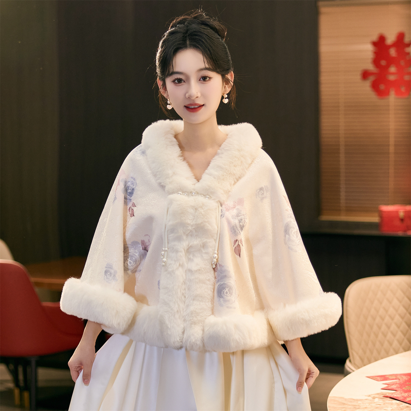 Mothers Wedding Dress Cheongsam Shawl Coatthick 2