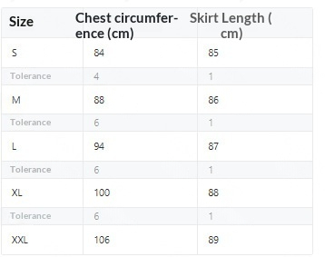 Women's Knit A-Line Midi Dress - Size Chart