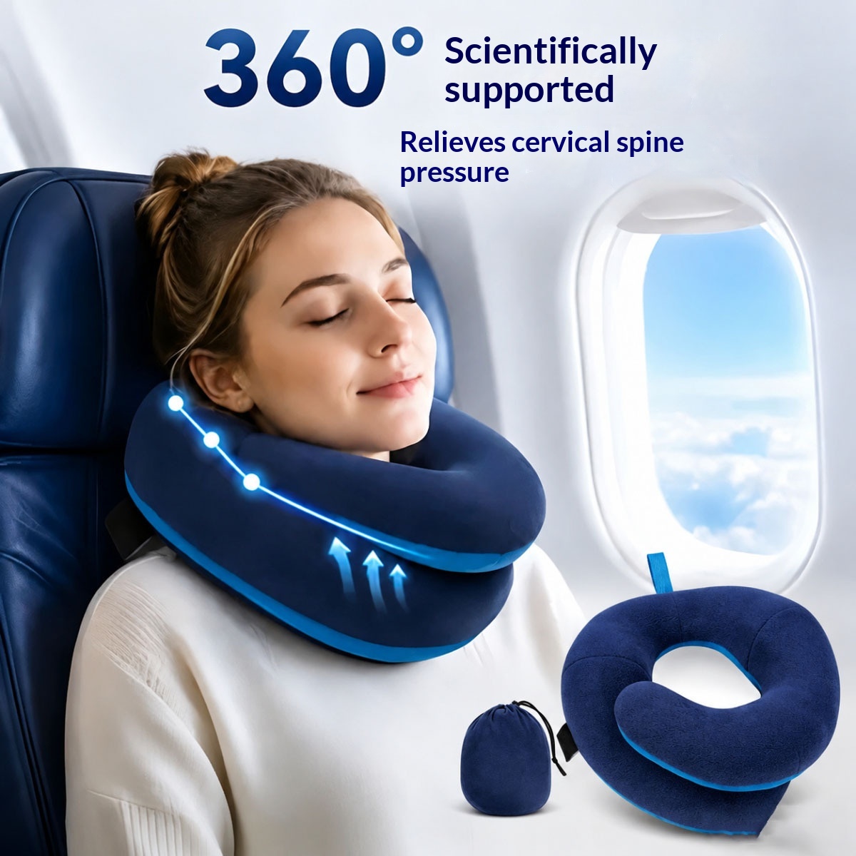 Travel Pillow For Airplanes Cars And Long Journeys