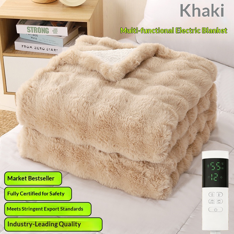 Bubble Fleece Electric Heated Blanket For Home Use