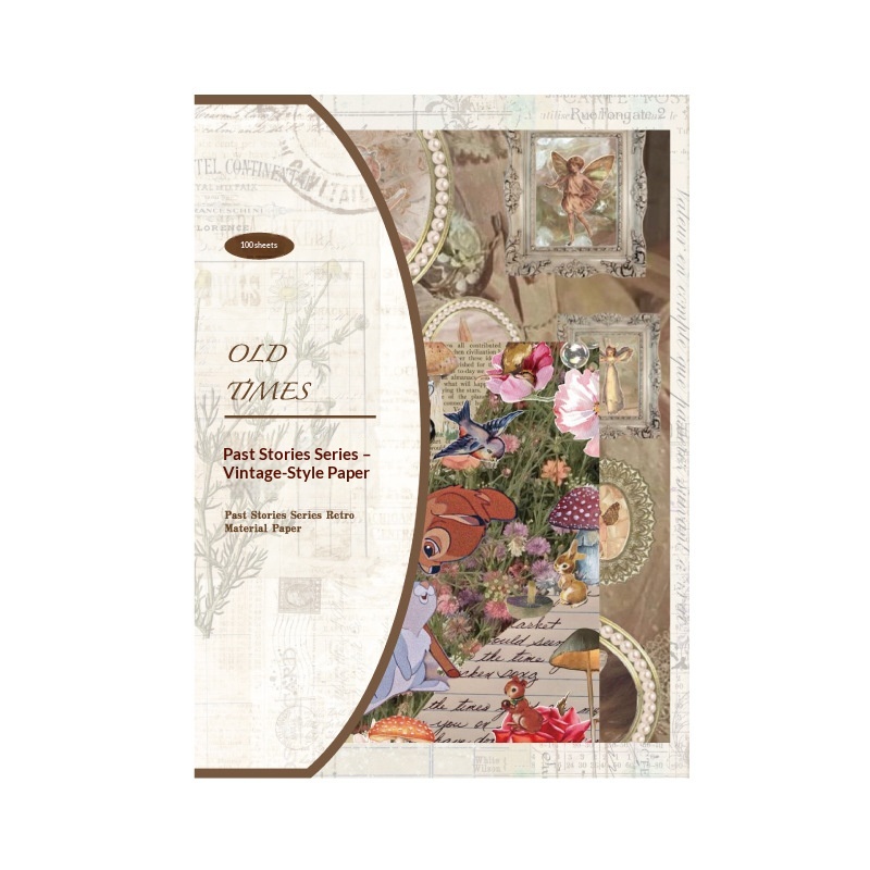Paper Traces  Past Stories Series Retro Paper Materials, Light Vintage Borders Lace Trims And Journaling Supplies 5