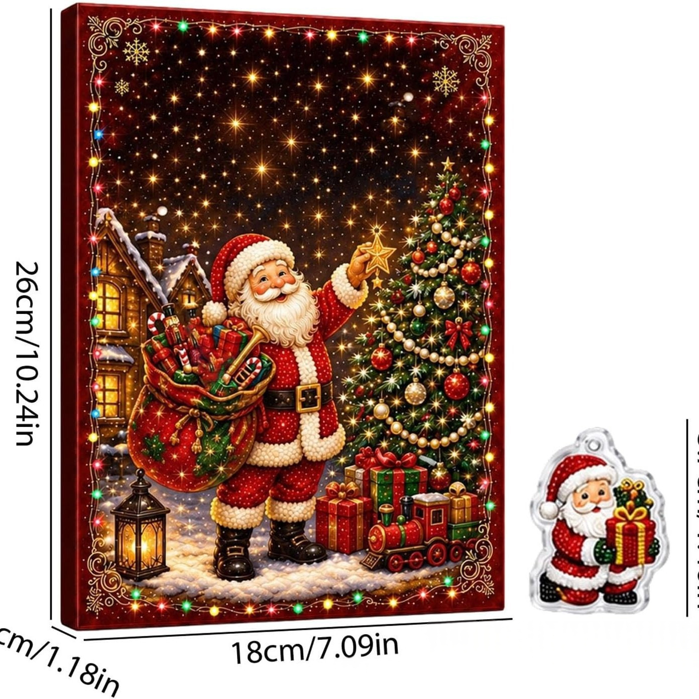 Keli Handmade DIY Diamond Calendar Santa Claus Decorative Pendant 5