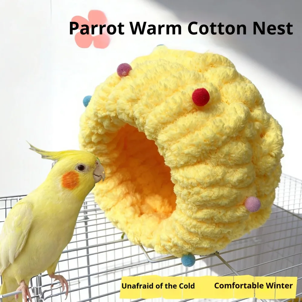 Thickened Flannel Warming Accessory for Parrot Cages