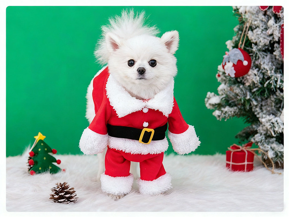 Dog Christmas Clothes Cat Cape Cloak detail photo 3