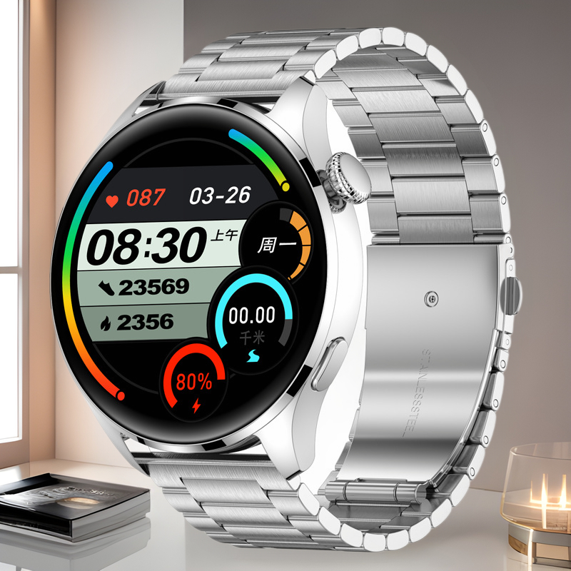 HR28 Non-Invasive Blood Sugar Watch With Uric Acid Automatic Blood Pressure