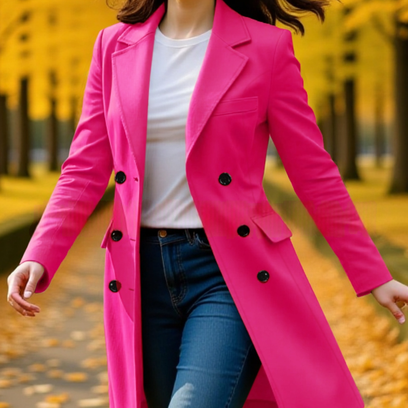 Women's Long Wool Coat For Autumn And Winter