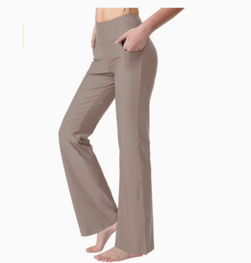 Lavender Wide Leg Trousers High Waist Casual Girls Yoga Pants — image 4 of 16
