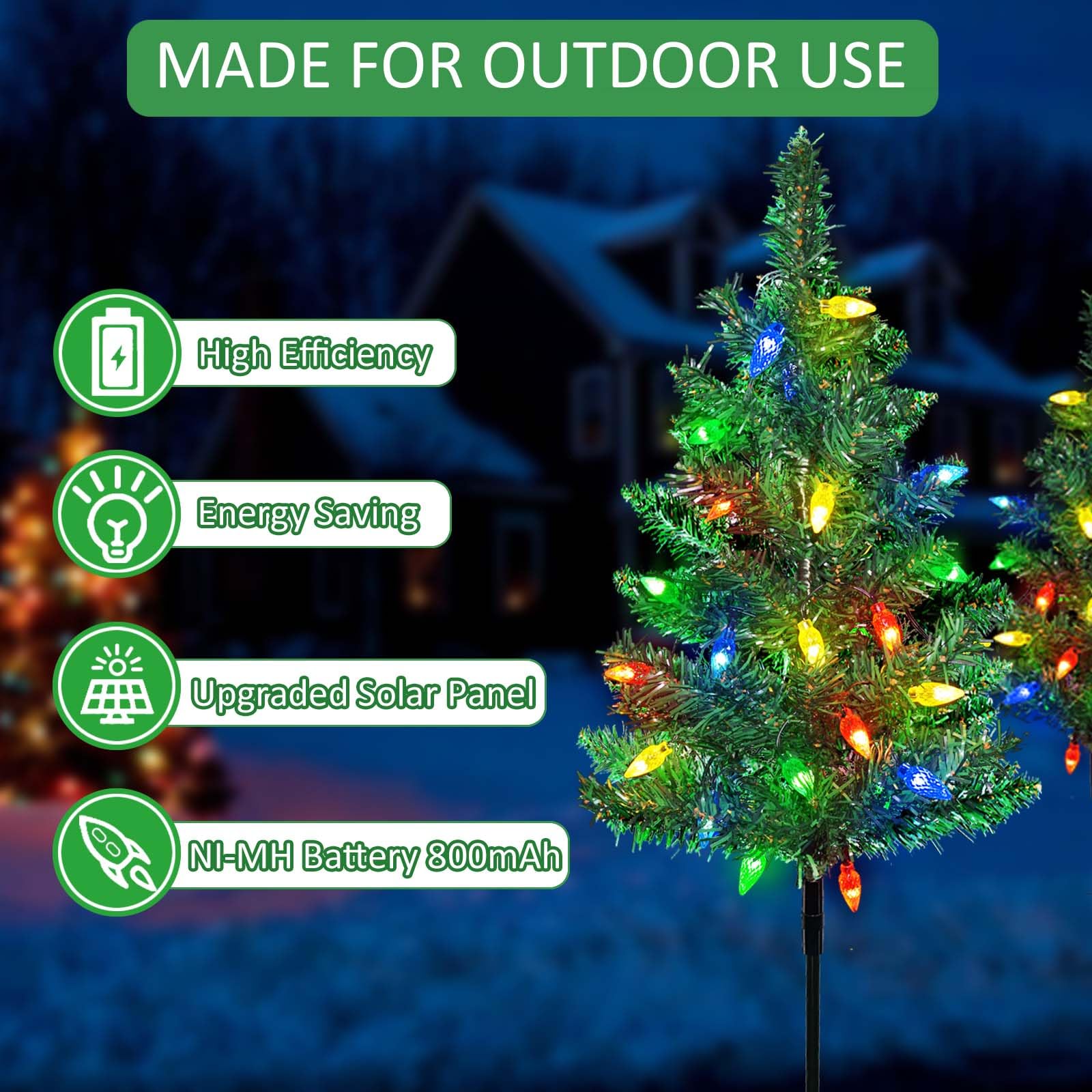Solar Christmas Tree Outdoor Courtyard Decoration Landscape Lamp image 2