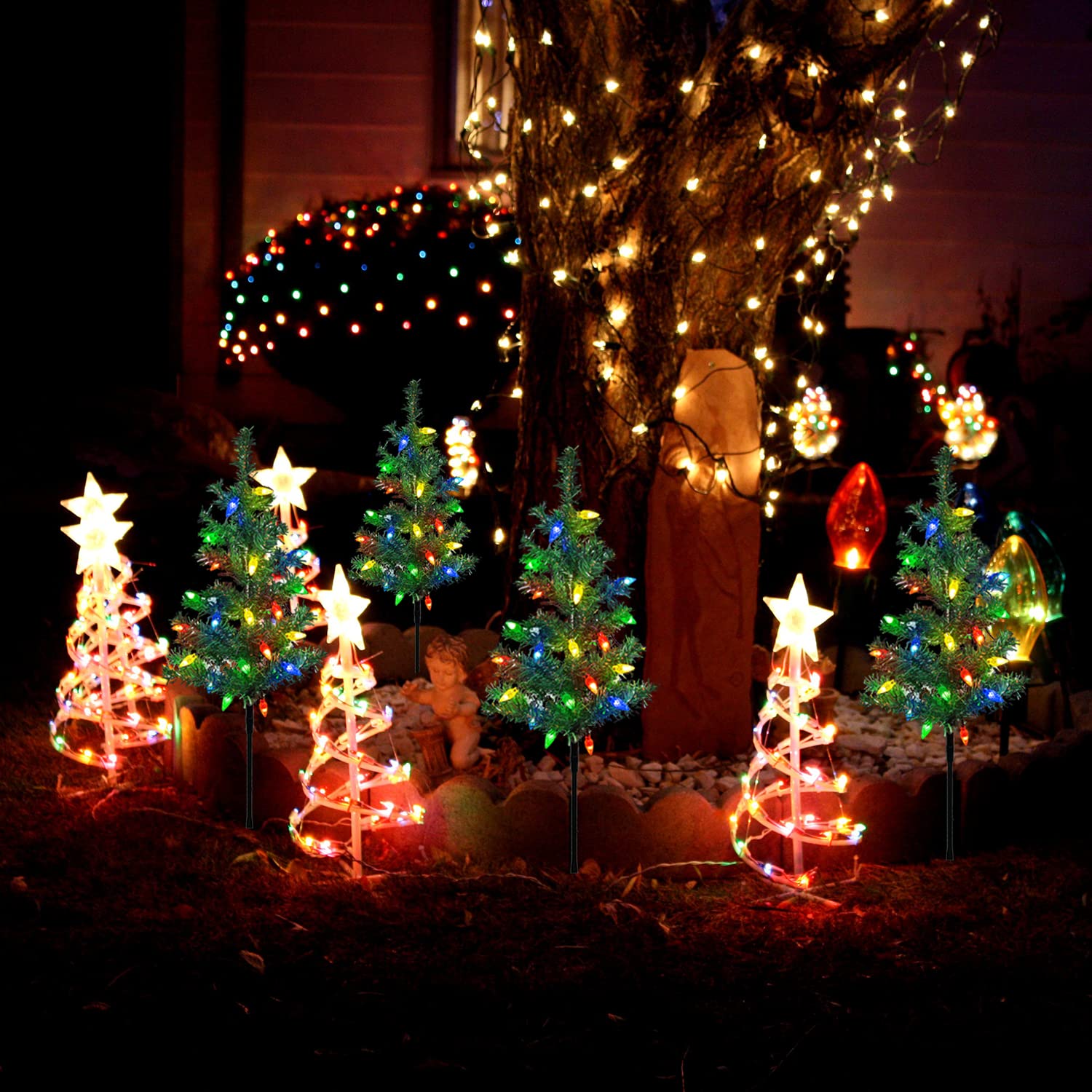 Solar Christmas Tree Outdoor Courtyard Decoration Landscape Lamp image 4