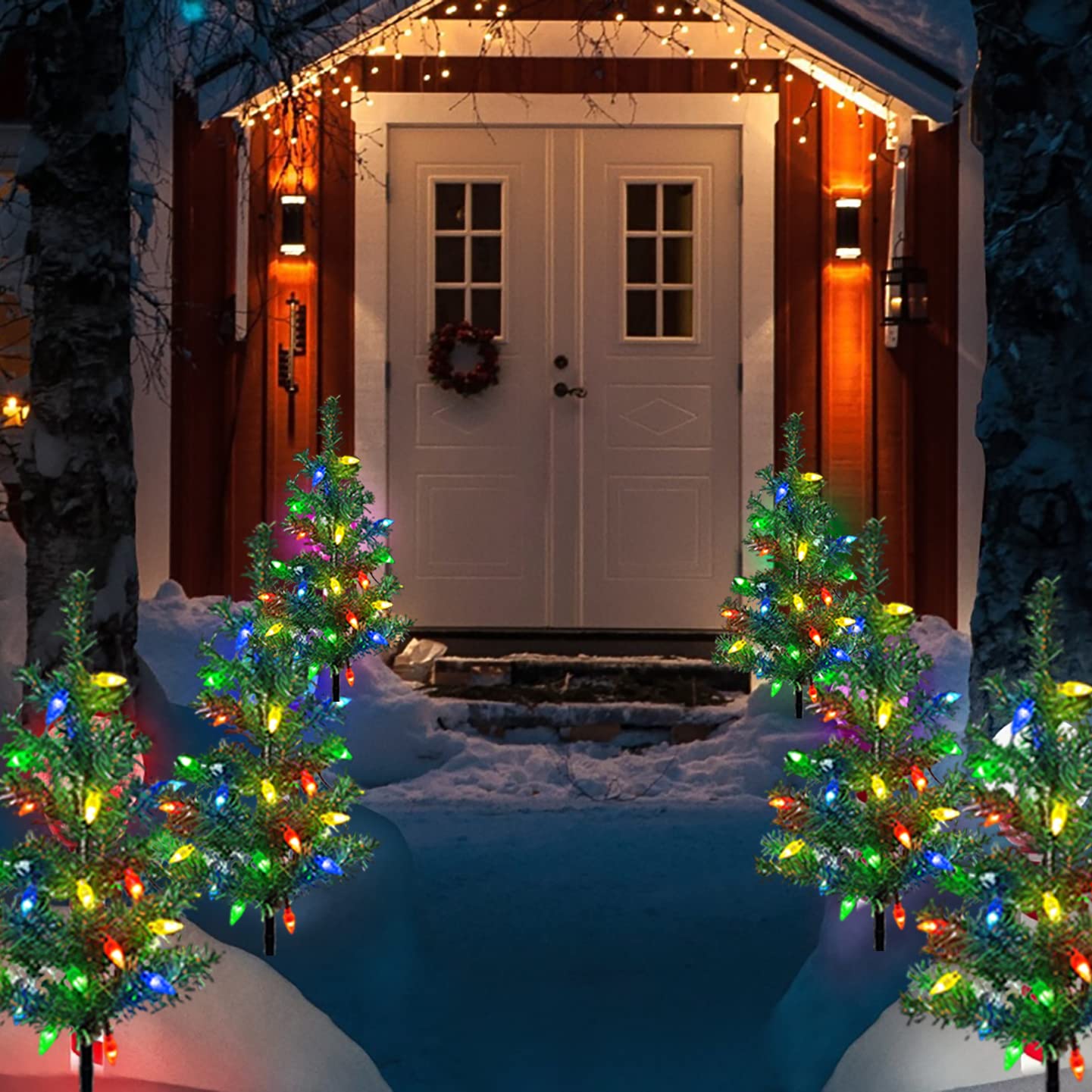 Solar Christmas Tree Outdoor Courtyard Decoration Landscape Lamp image 5