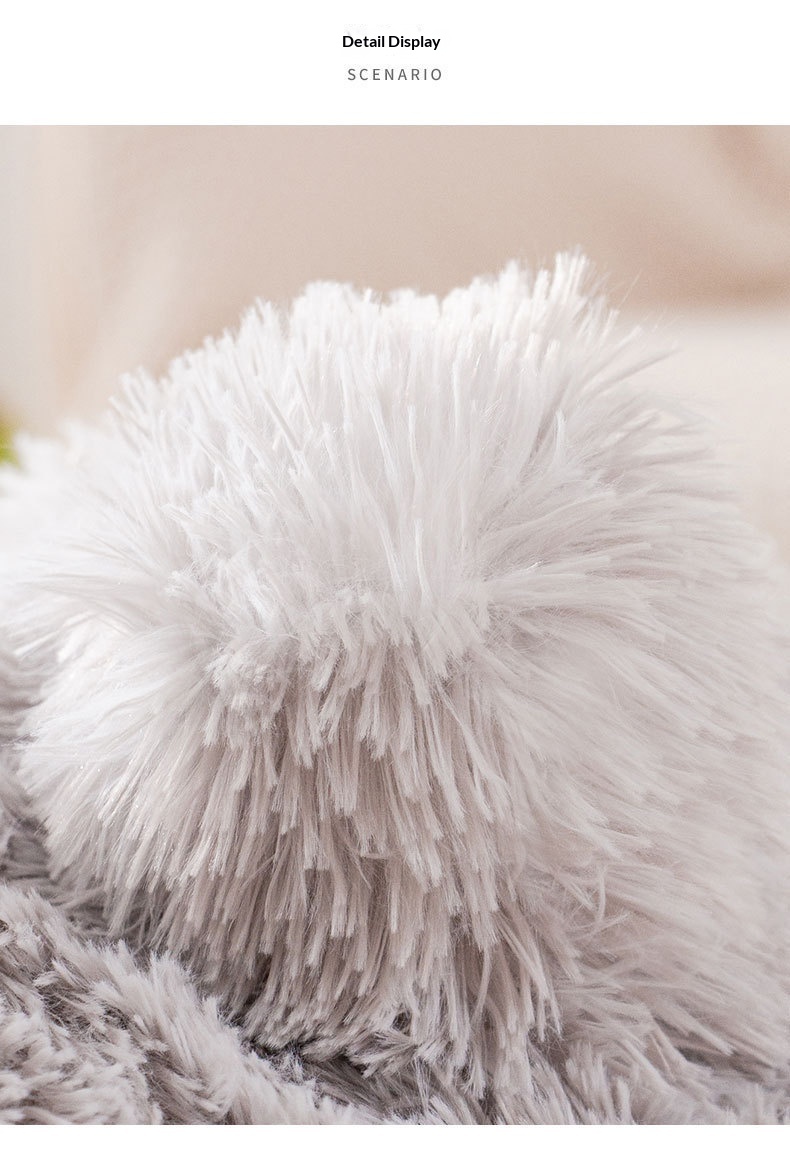 Plush Snowflake House Cat Bed Dog Bed detail photo 8