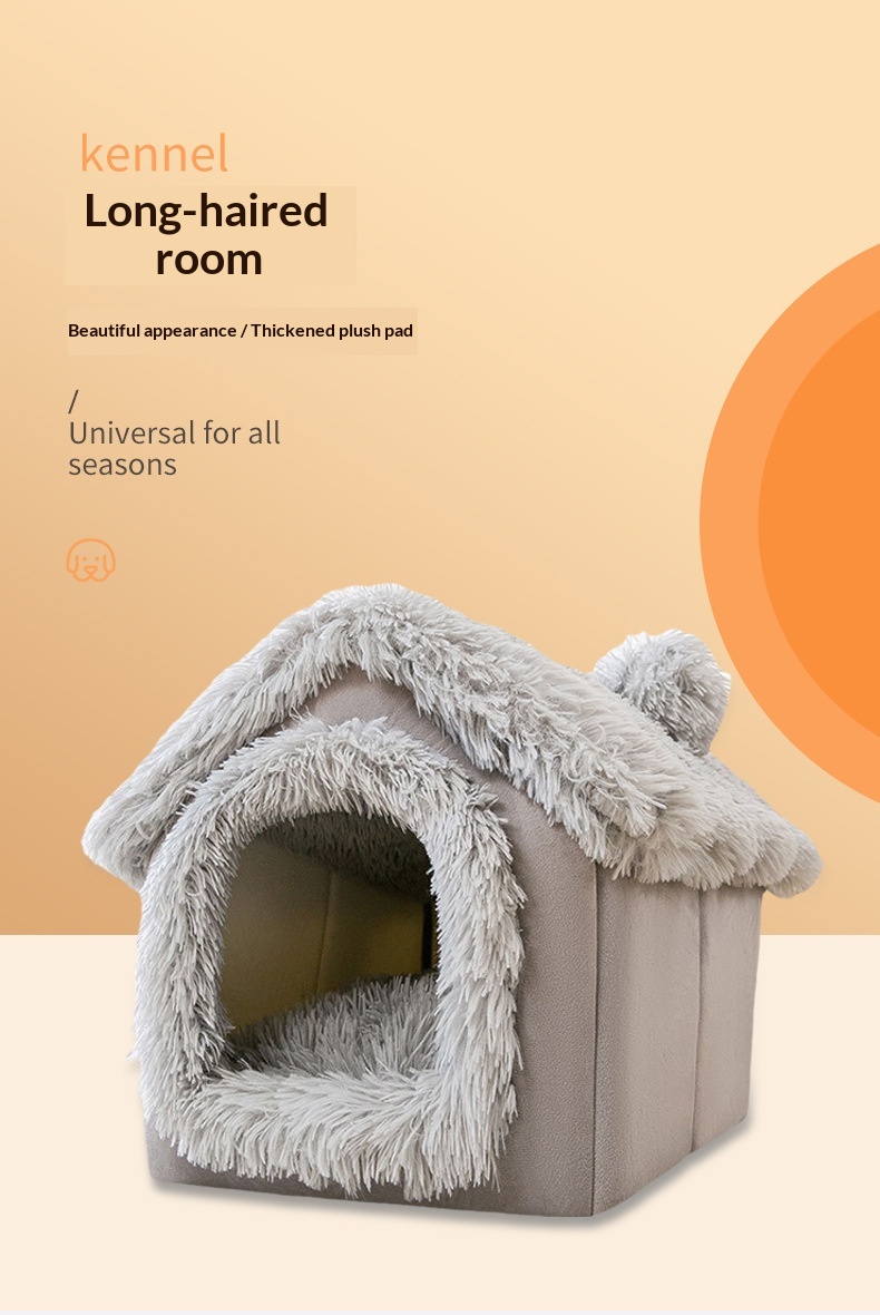 Plush Snowflake House Cat Bed Dog Bed detail photo 4