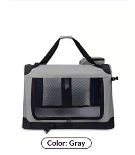 Large-capacity Portable Foldable Pet Carrier For Car Use - Large-capacity Portable Foldable Pet Carrier For Car Use Gray L