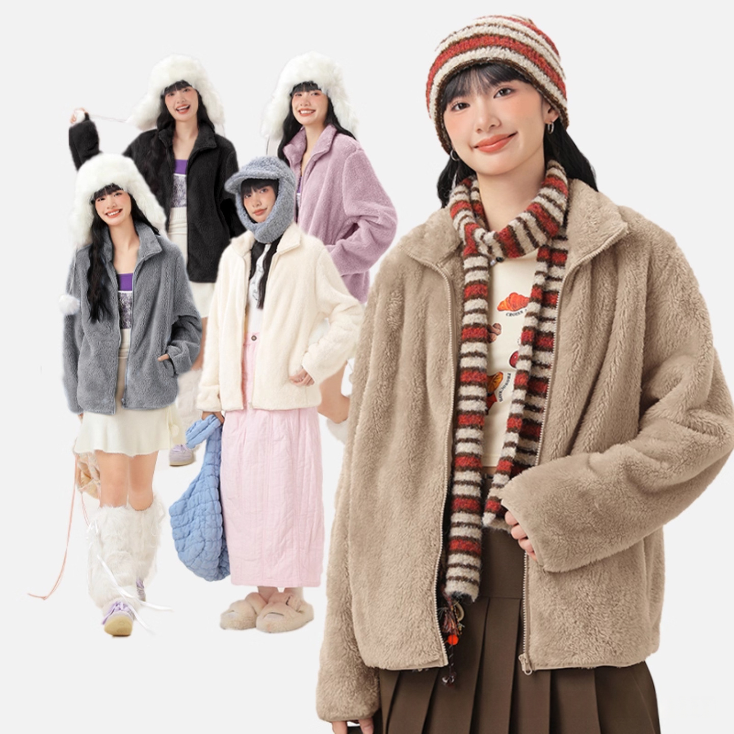 Autumn Winter Fleece-lined Softshell Jacket Polar Fleece Outerwear