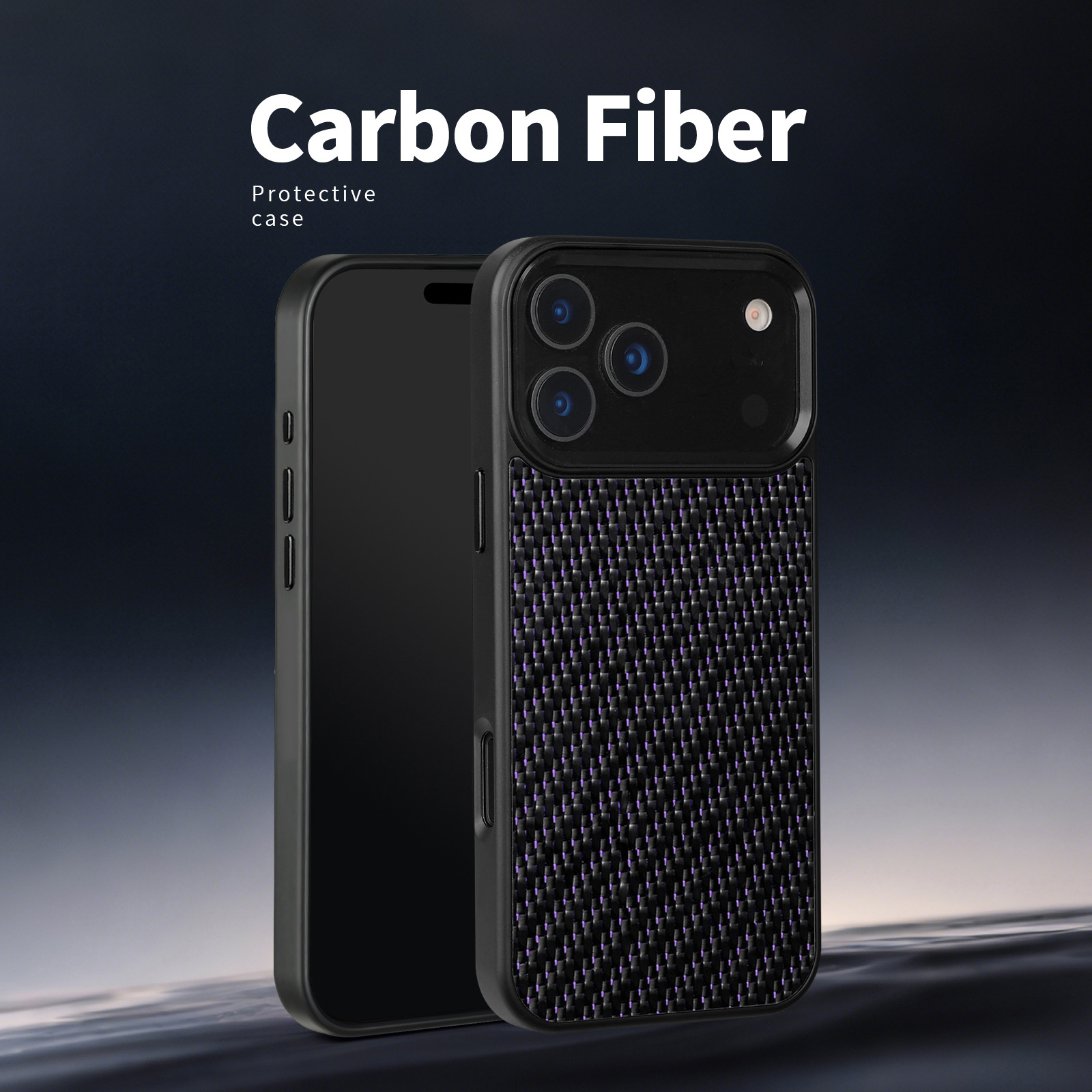 New Metal-frame Carbon Fiber Phone Case For  17 Pro Max