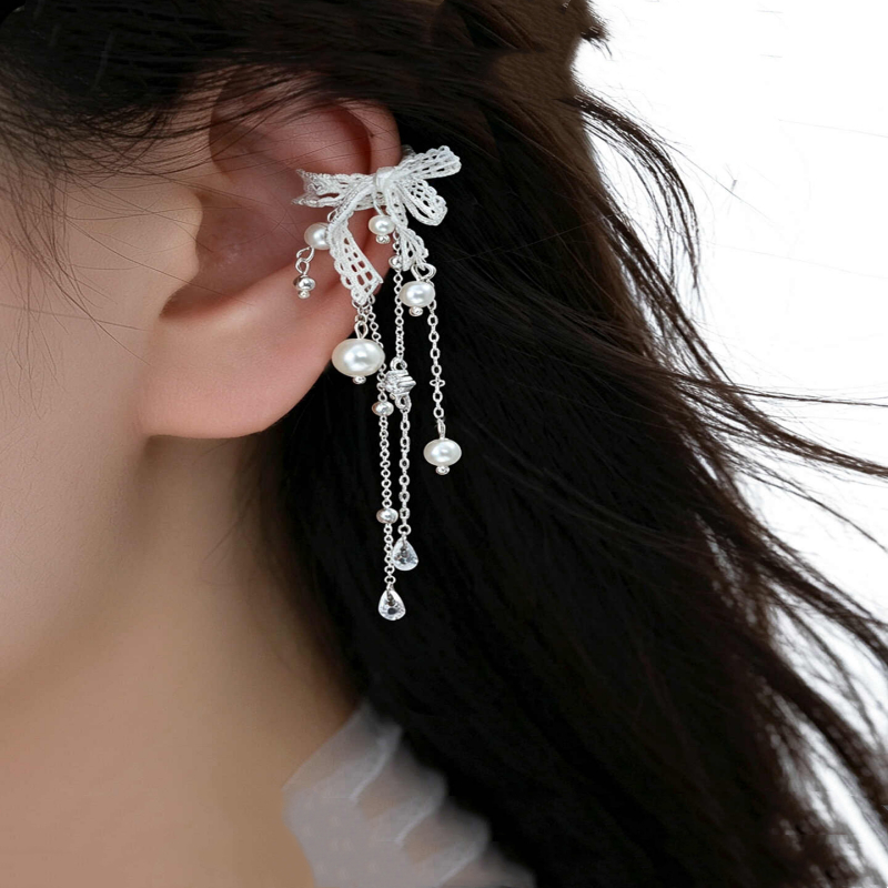 Affordable Luxury Tassel And Pearl Clip-on Earrings