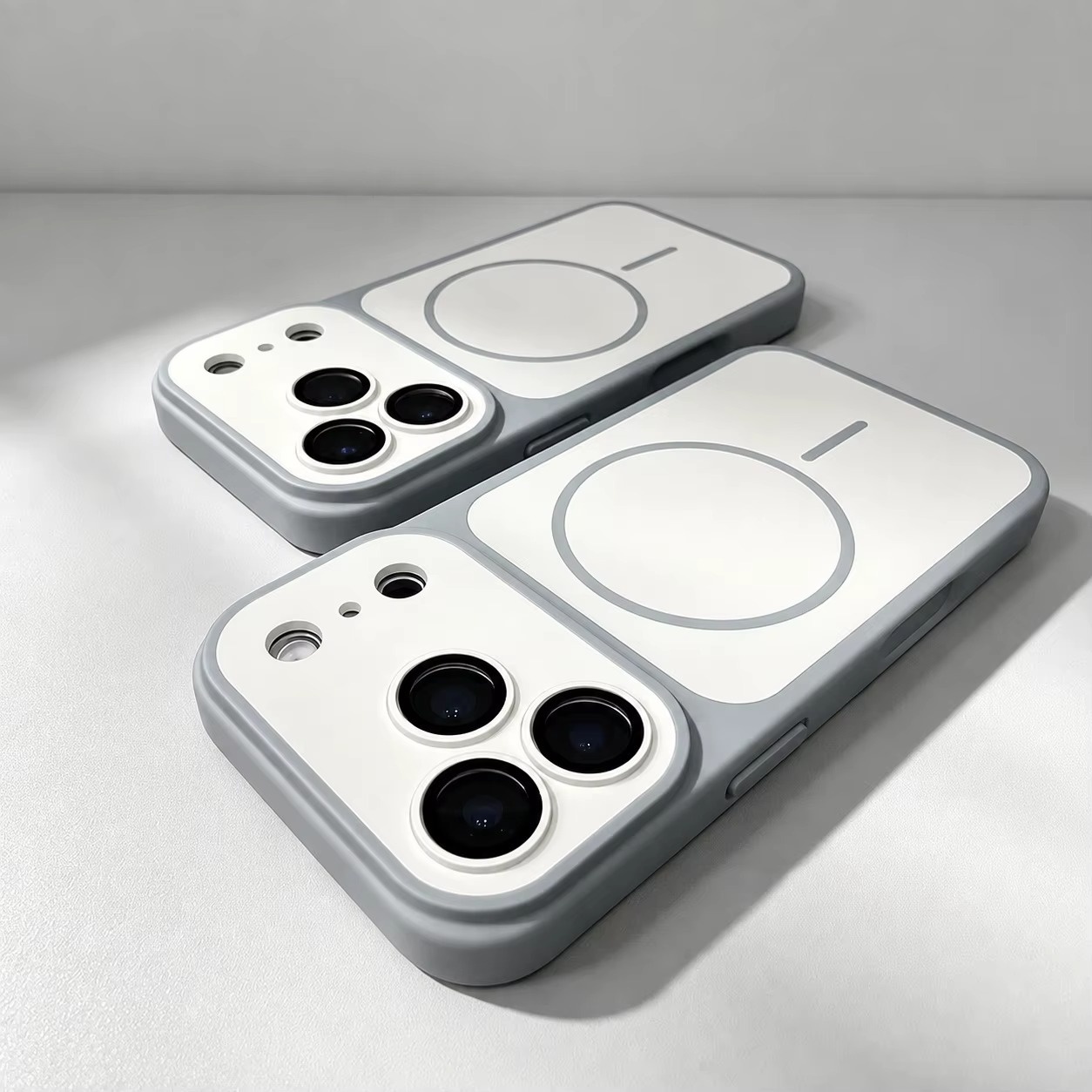 Carcasă magnetică de telefon cu finisare duală a pielii