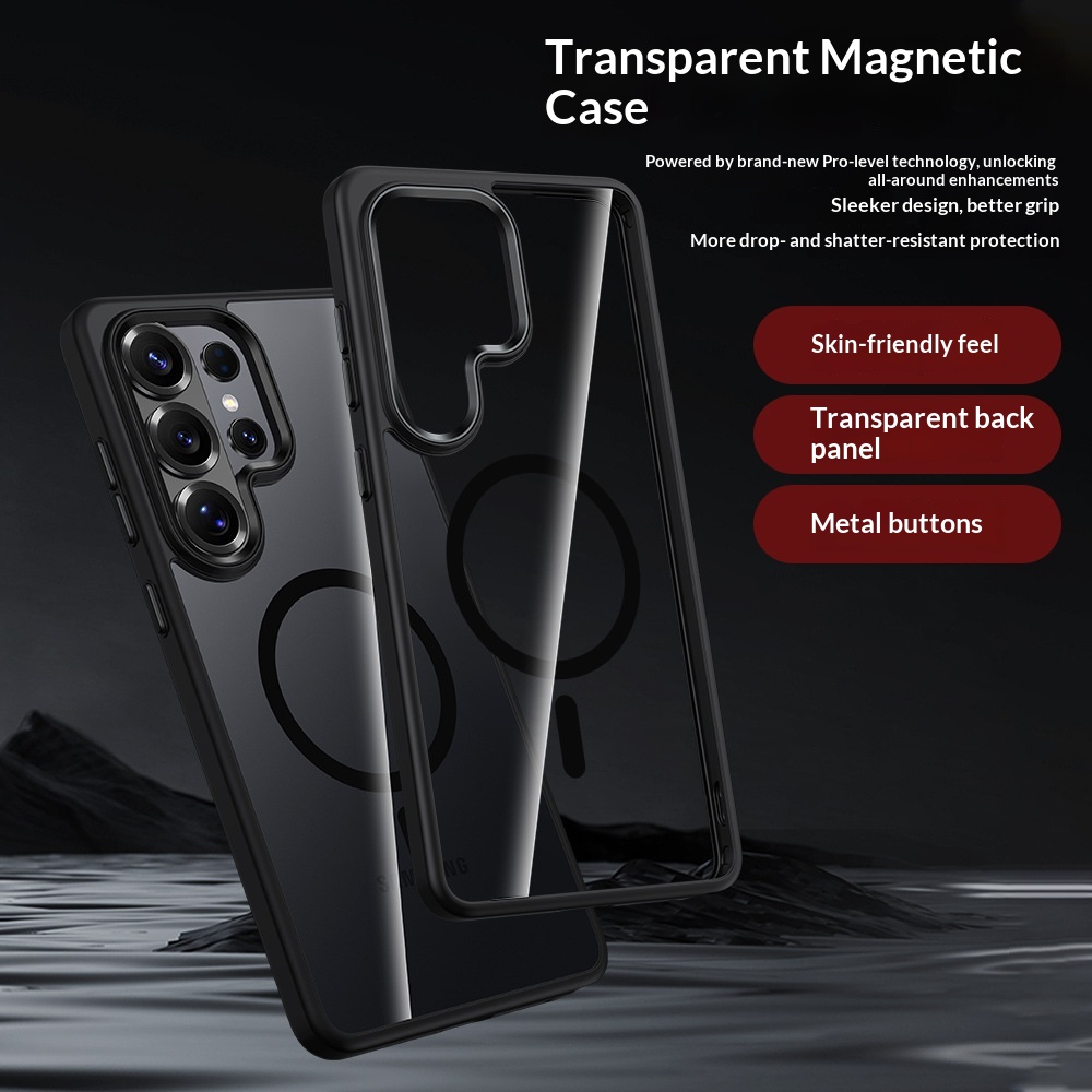 Carcasă de telefon transparentă S26 Ultra Golden Shield