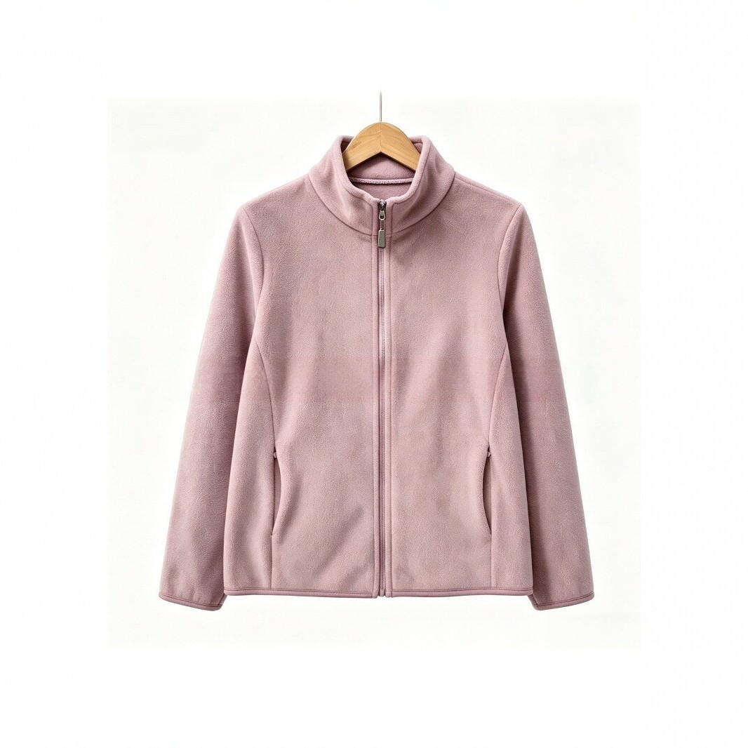 Thickened Coral Fleece Jacket For Women Stand-up Collar Zip-up Cardigan