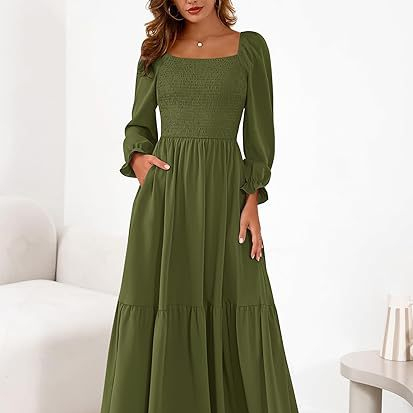 Autumn Long-sleeve Casual Mid-length Dress