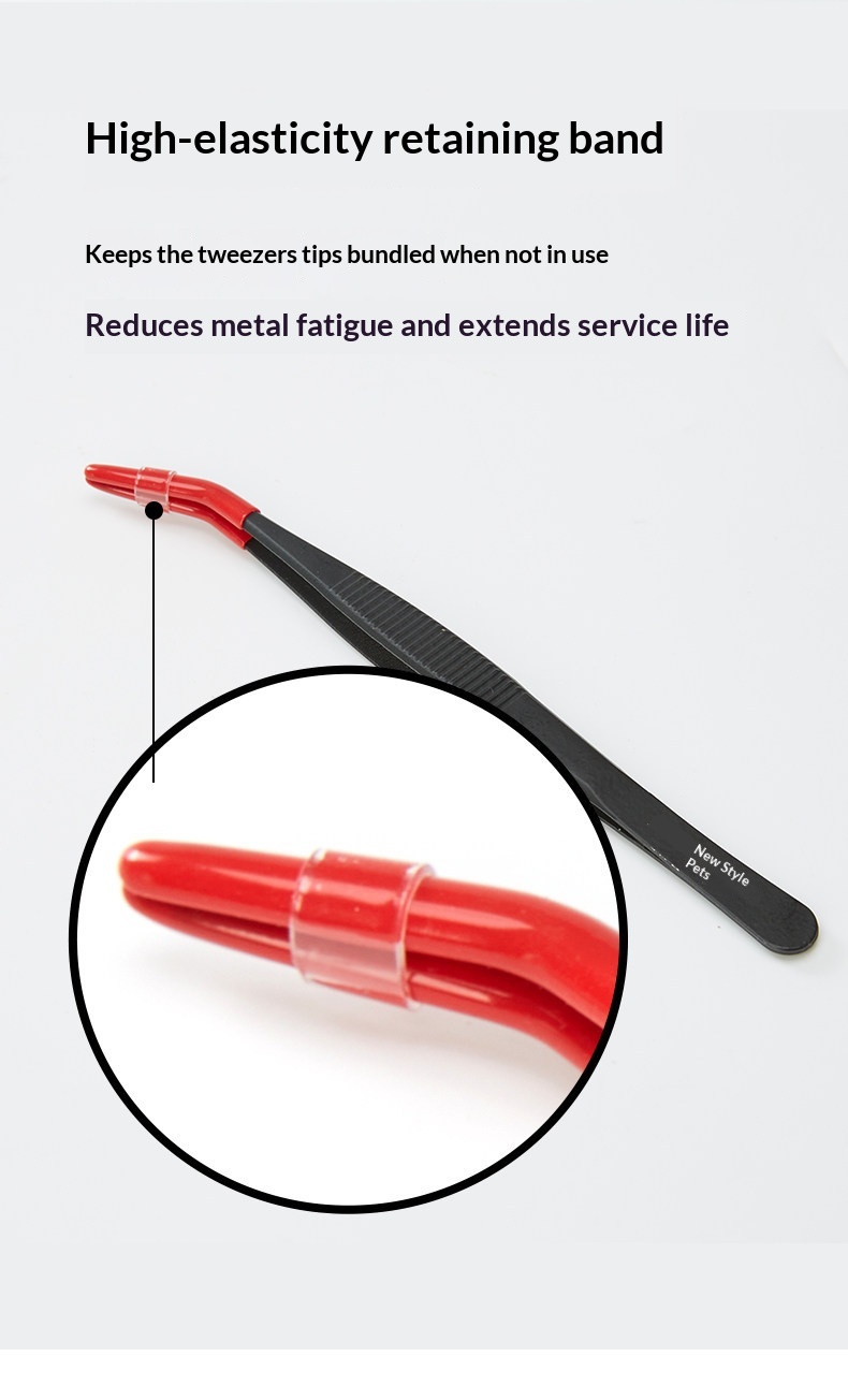Stainless Steel Cleaning Manure Crawler Professional Climbing Pet Feeding Tweezers detail photo 8