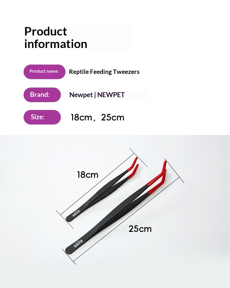 Stainless Steel Cleaning Manure Crawler Professional Climbing Pet Feeding Tweezers detail photo 1