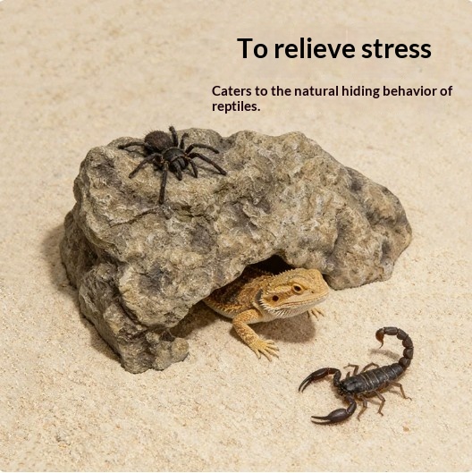 Climbing Pet Simulation Rock Landscape Shelter Mane Lion Lizard Guard Lizard Snake Cave Hiding Rest detail photo 3