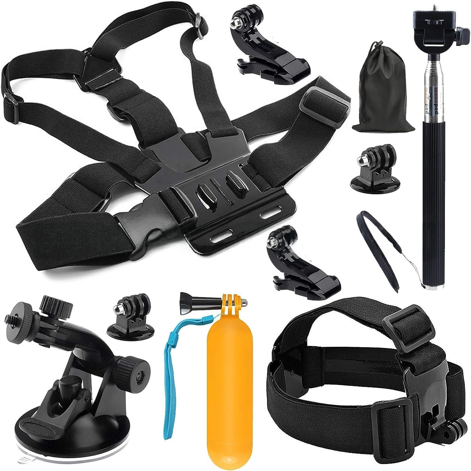 Suitable For Action Camera Accessory Kits Head And Chest Straps Selfie Sticks Etc