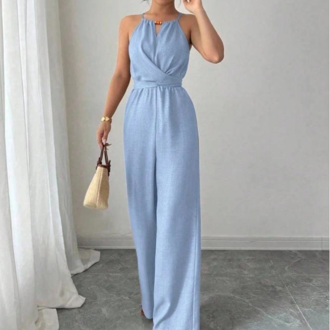 French-style Elegant Halter-neck Jumpsuit For Women