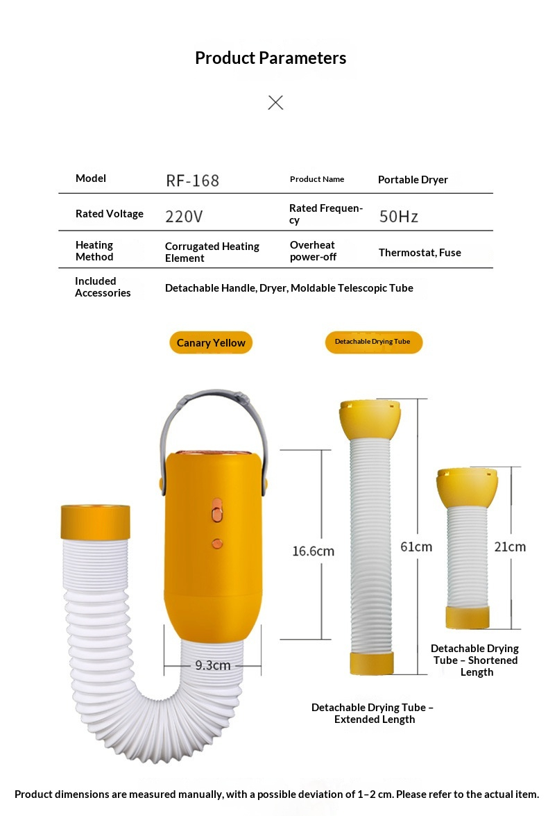 Household Multi-Purpose Compact Portable Pet Dryer detail photo 1