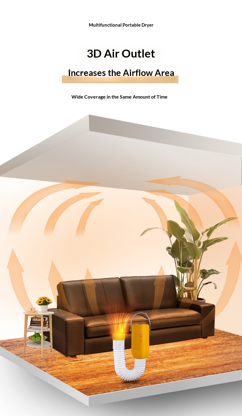 Household Multi-Purpose Compact Portable Pet Dryer detail photo 3