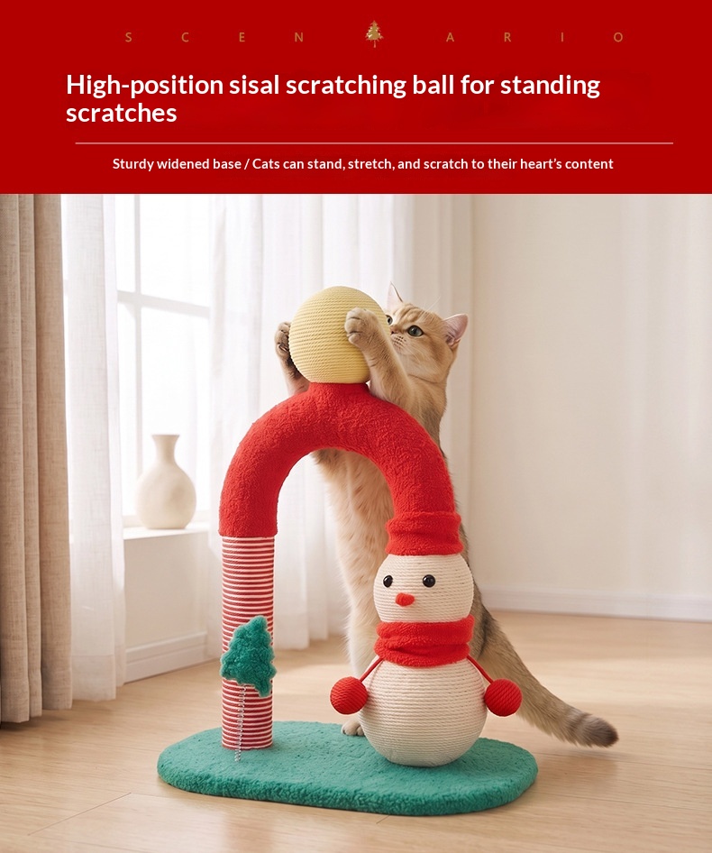 Multi-functional Post Cat Scratcher Vertical Sisal Cat Scratching Post detail photo 5