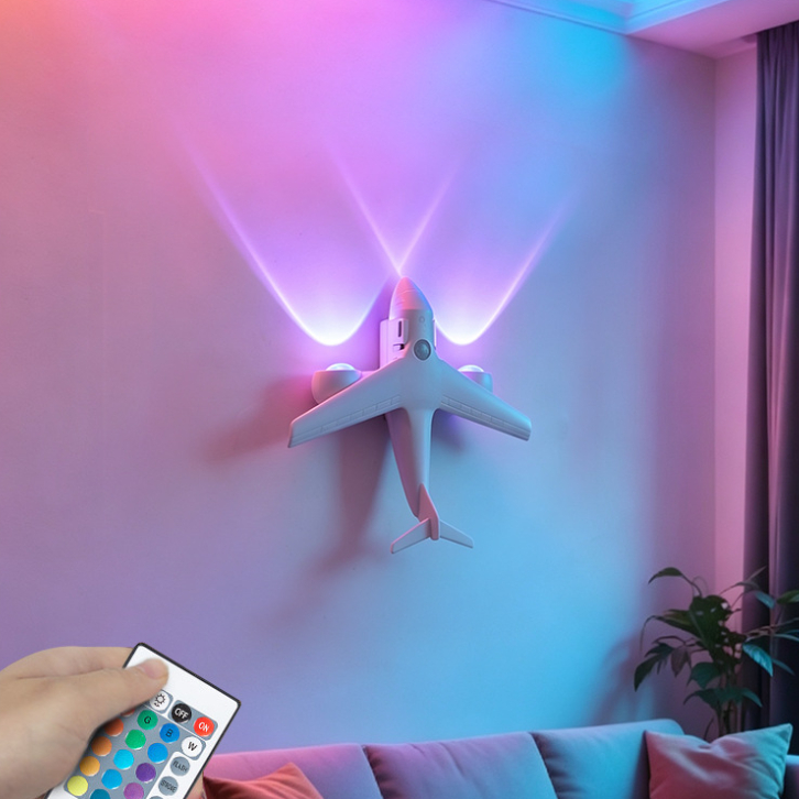 Human-sensing Night Light In The Shape Of An Airplane For Home Use