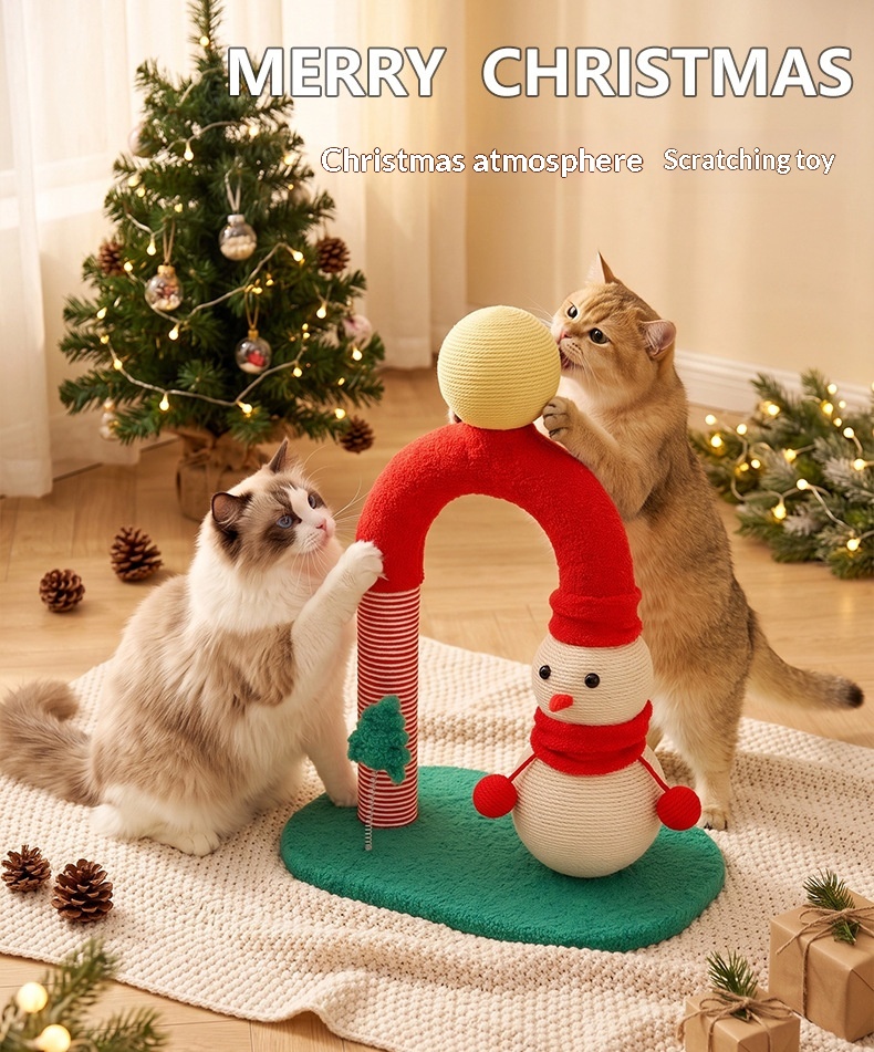 Multi-functional Post Cat Scratcher Vertical Sisal Cat Scratching Post detail photo 4